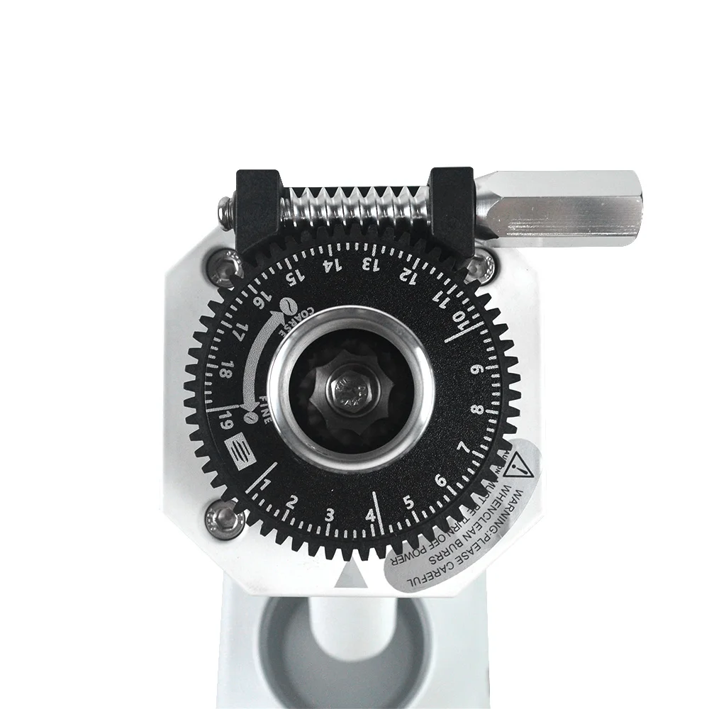 Xeoleo macinacaffè per uso domestico 150W macinacaffè macinacaffè macinacaffè per macinacaffè con quadrante regolabile 40mm frese coniche in titanio