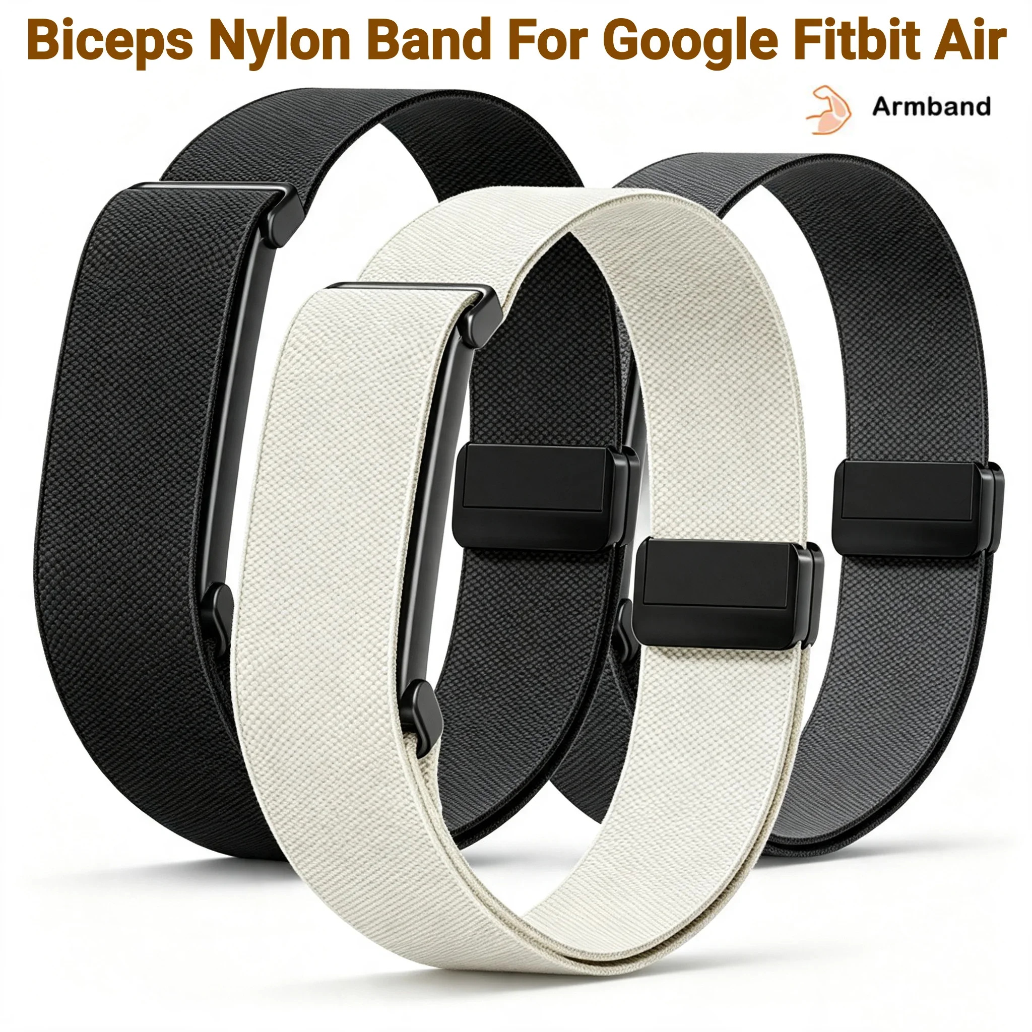 New Nylon Weave Arm Band for Google Fitbit Air Bicep Bands Fitness Tracker Band Magnetic Wristband for Google Fitbit Air Strap