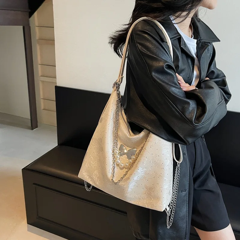 

Замшевая винтажная сумка через плечо 2025 года, просторная сумка подмышками, повседневная сумка через плечо, минималистичная большая сумка для женщин