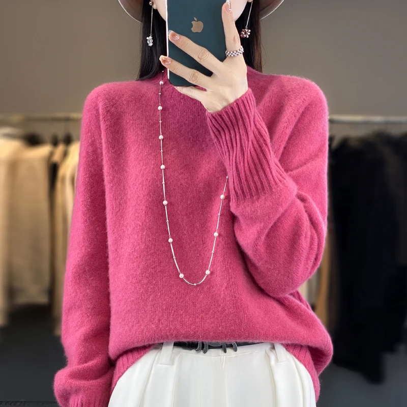 New heavy cashmere sweater thickened Faye Wong with the same first-line ready-to-wear turtleneck loose pullover sweater bottomin