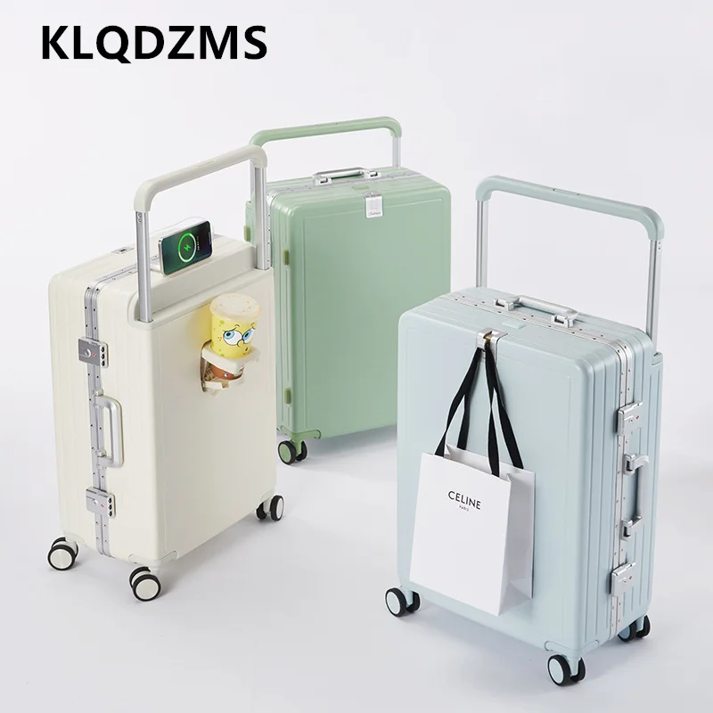 KLQDZMS USB Charging Suitcase Multifunctional Boarding Box 20