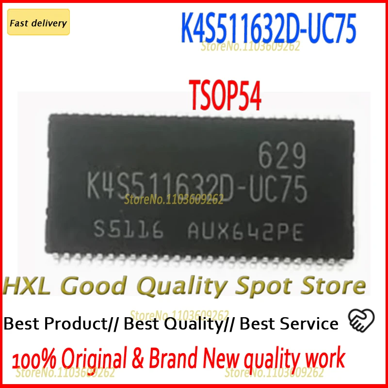 10PCS/LOT Original New Spot stock  K4S511632D-UC75 K4S511632D  K4S511632 TSOP-54