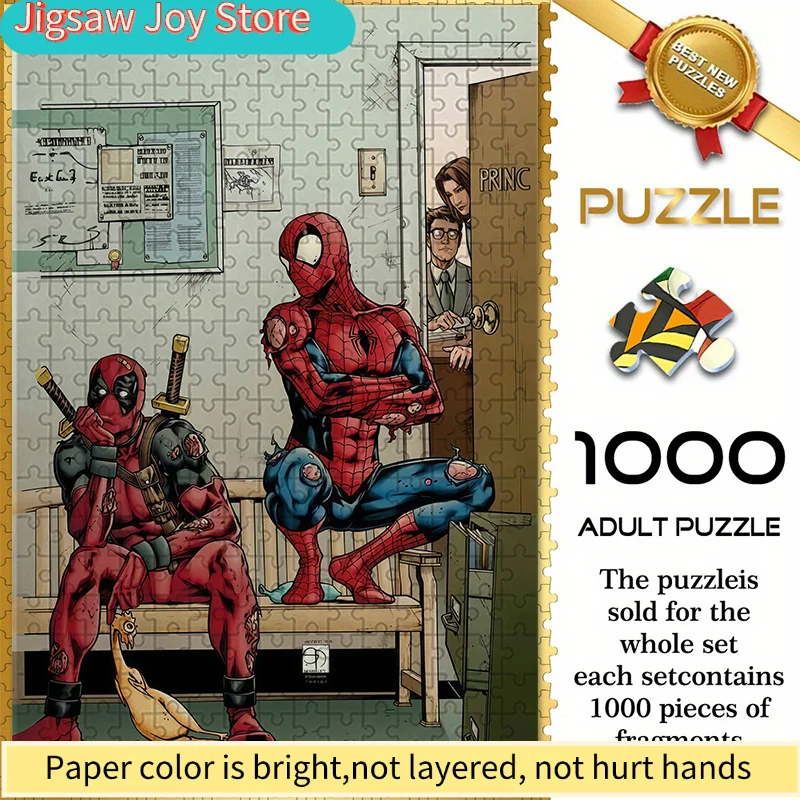 

Пазл MARVEL Deadpool и Человек-паук - официально лицензированная головоломка для взрослых с культовыми супергероями (Дэдпул в образе Допиндера/Лейка)