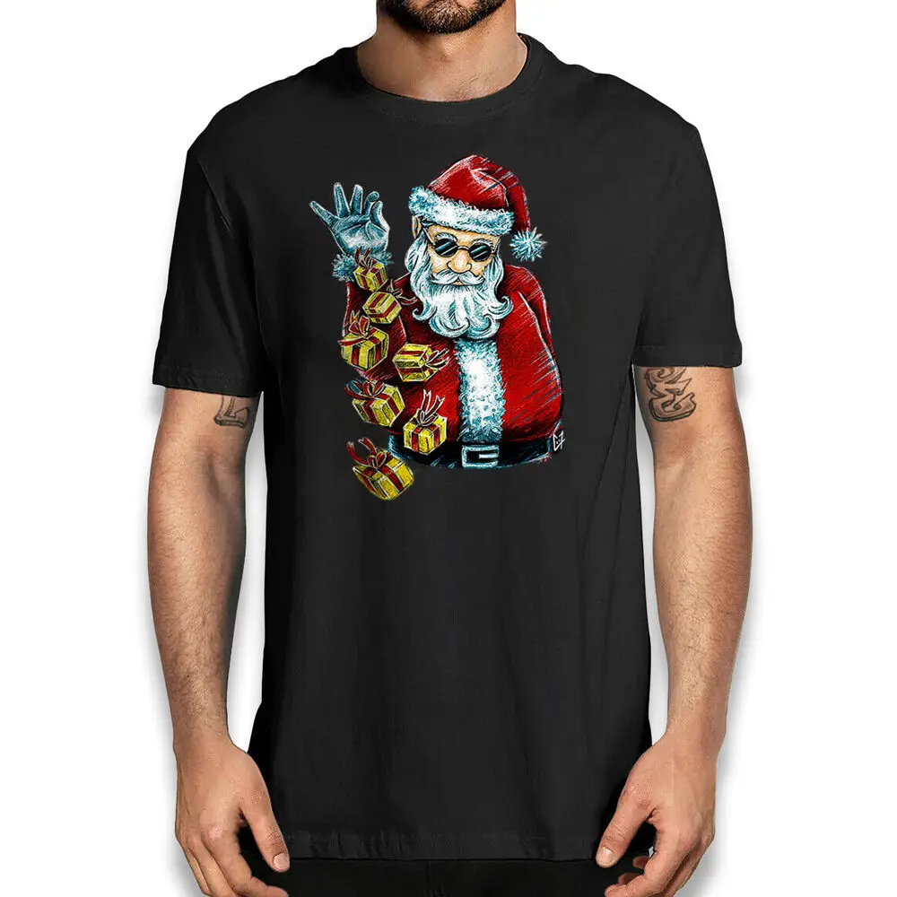 

Funny Santa Claus Christmas T-shirt Holiday Time Christmas Novelty Tee Shirt Anime T-shirts Y2K Tops Unisex Summer Short Sleeve