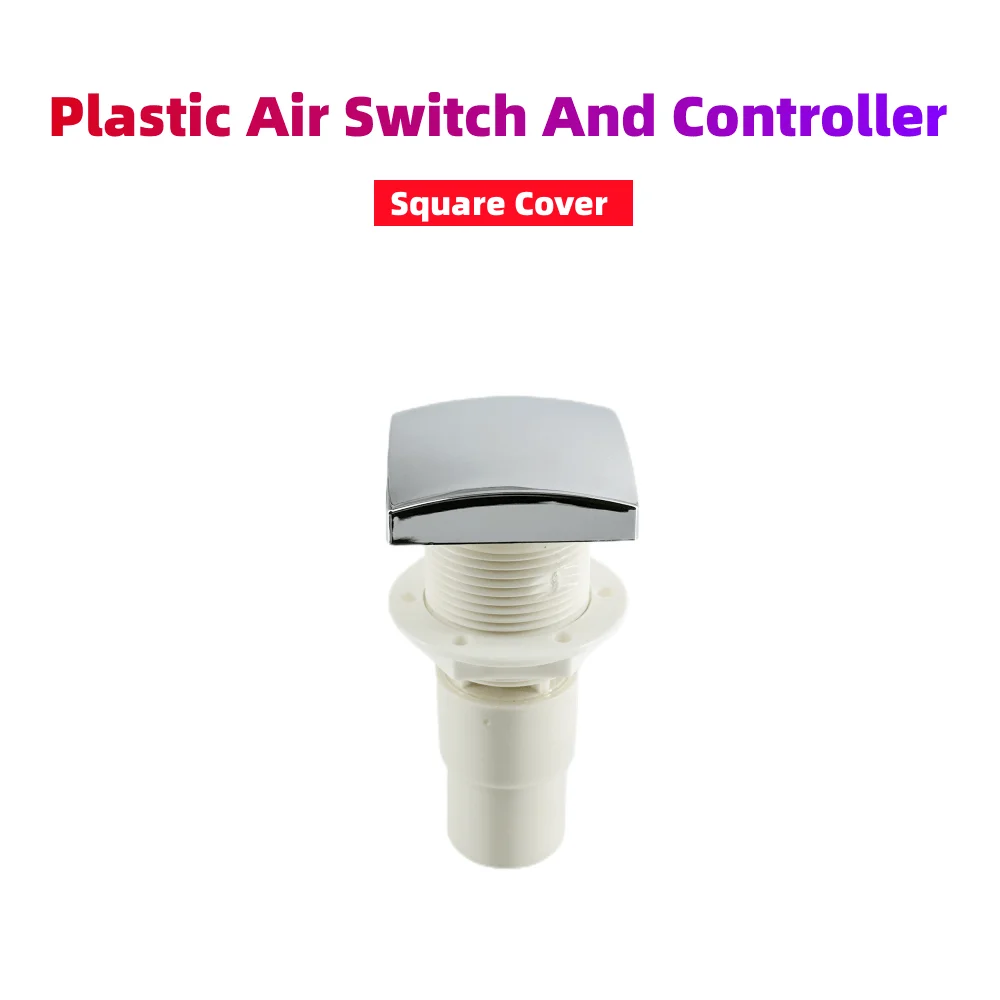 Square Cover Plastic Air Switch And Controller ABS Cap PVC Body Massage Bathtub Adjustable Switch Tub Water Jet Accessories