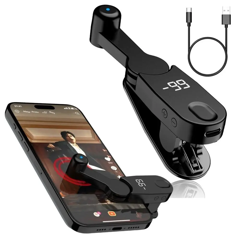 Fast Click Auto Screen Clicker Mini ABS Mobile Phone Screen Clicker USB Interface Physical Finger Clicking Device Cell Phone