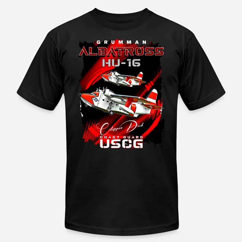 US Coast Guard HU-16 Albatross Flying Boat Transport Aircraft T-Shirt 100% Cotton O-Neck Short Sleeve Summer Casual Mens T-shirt