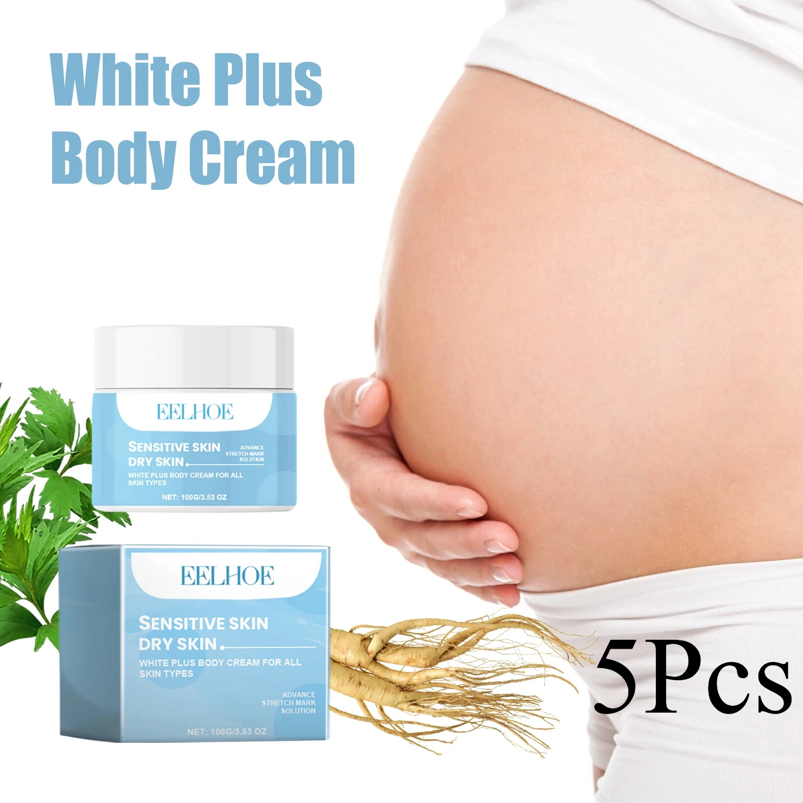 5Pcs Stretch Mark Care Cream Collagen Tighten Cream Reduce Wrinkles Nourish The Skin Deeply Moisturize Body Care Products