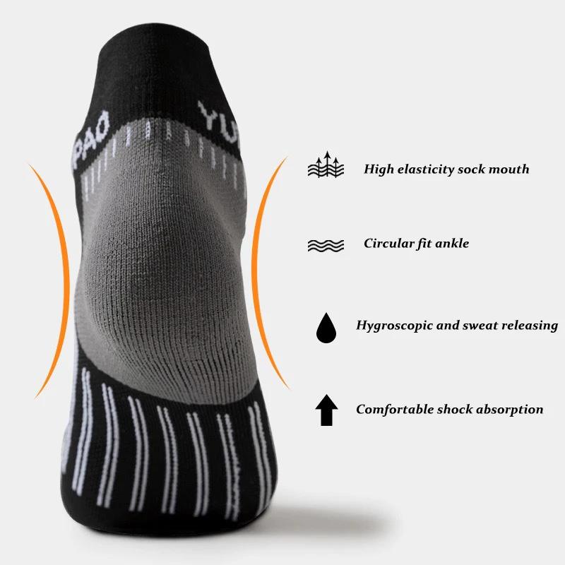 5 Pairs Men Running Socks 6Pairs-Ankle Athletic Socks Wicking Cushioned for Men Walking-Arch Compression Support