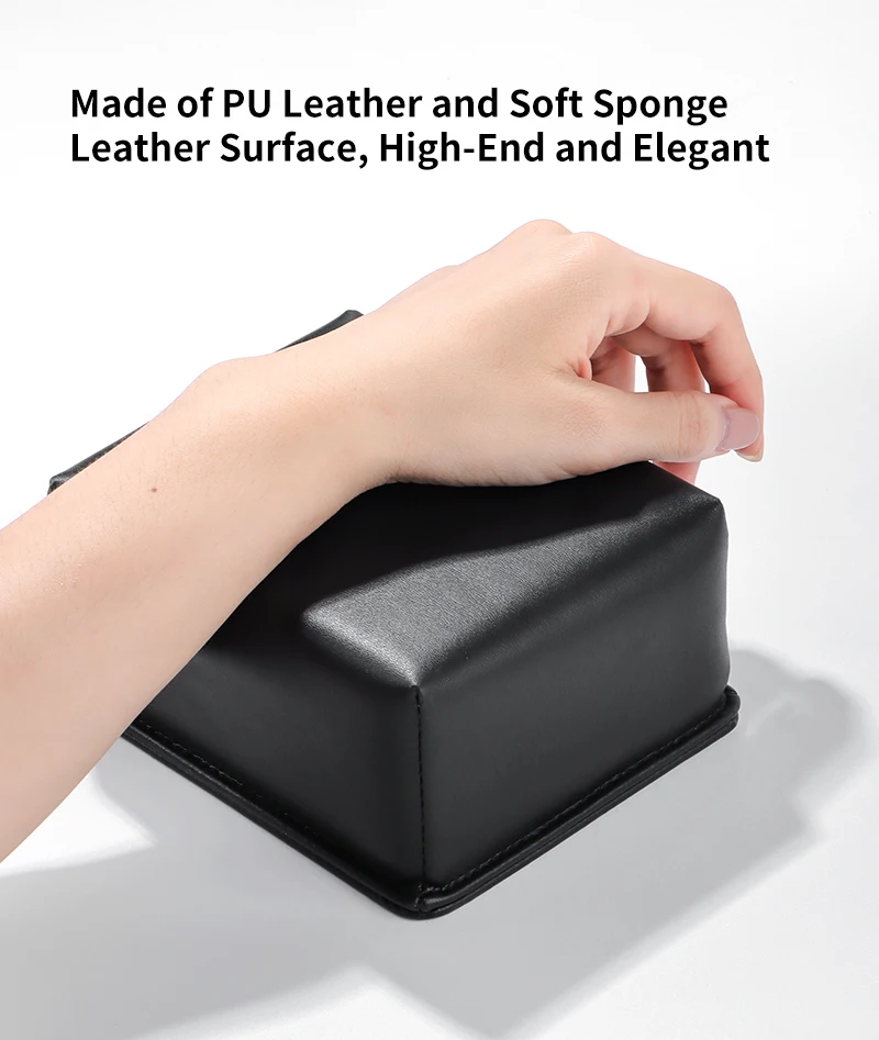 

Square Nail Arm Rest Cushion Nail Art Design, Hand Pillow PU Leather Arm Rest Cushion Manicure Tool Salon Beauty Accessory