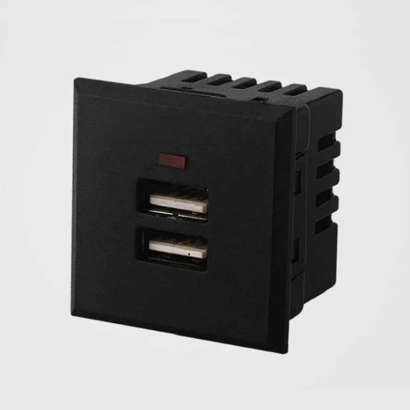 Universal Socket Card embedded USB desktopsocket Dual USB 2.1A AC Charge Wall panel power socket module outlet