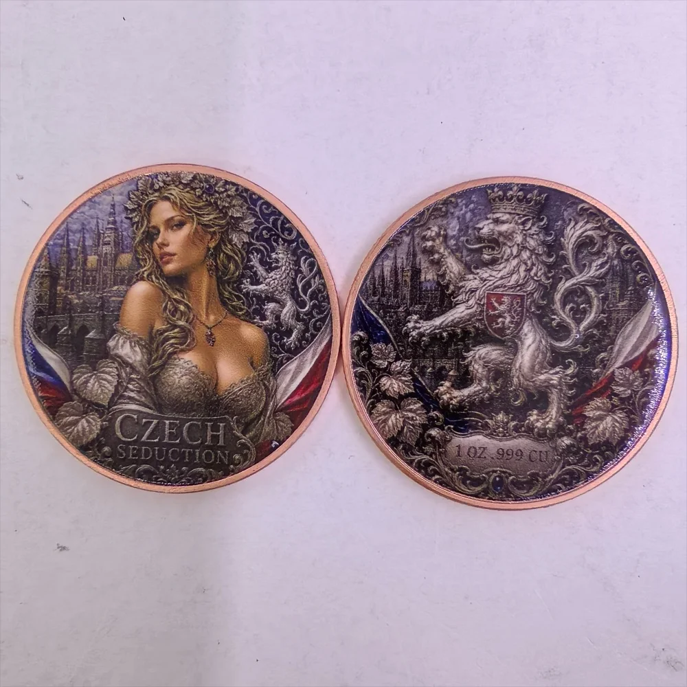 1oz .999 Copper Round Germany Seduction Coin Berlin Brandenburg Castle Eagle Art Retro Colorized Europe Collectible Gift