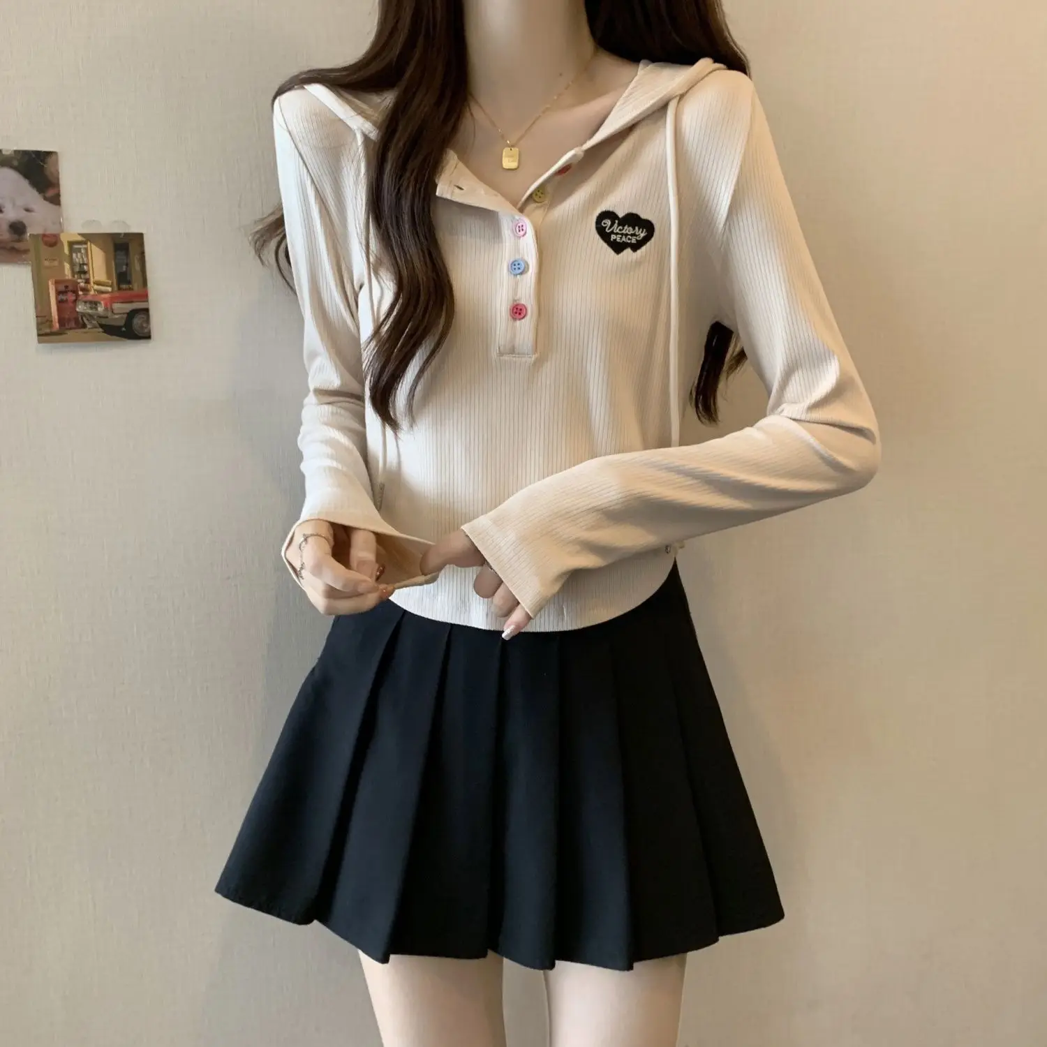 Loszittende lange dameshoodie plus size, herfstmode, afslankend, vleesbedekkend, onregelmatig, comfortabel, zweetwerend...