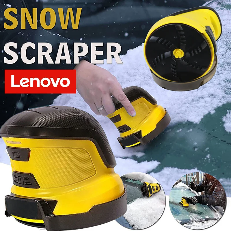 

Электрический скребок для льда Lenovo для автомобильного лобового стекла, перезаряжаемый через USB, ручной электрический скребок для снега, инструмент для удаления зимнего снега