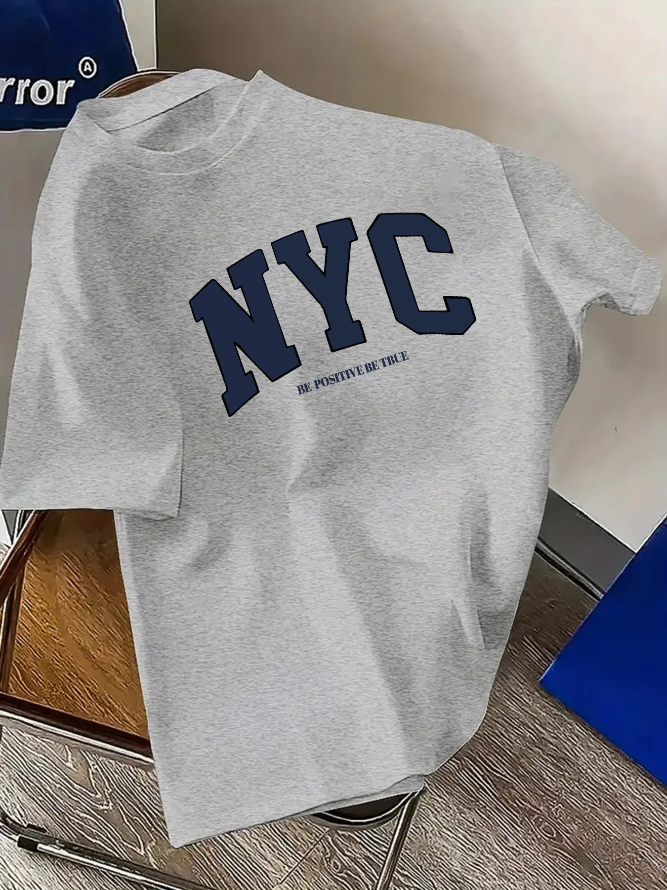 NYC Letter Print Round Neck Sh - Street Fashion Nyc 评论和价格