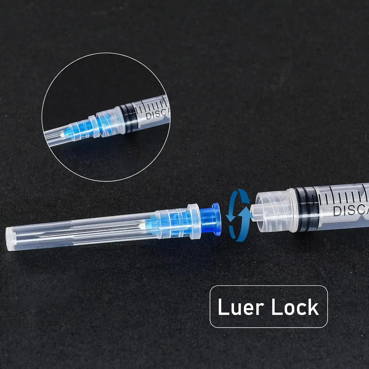 30/70/100 Stück 3ml Luer-Lock-Spritzen, kalibrierte Kunststoff-Spritzen für Tierfütterung, Laborexperimente, Parfüm, Klebstoffkunst – Detail 5