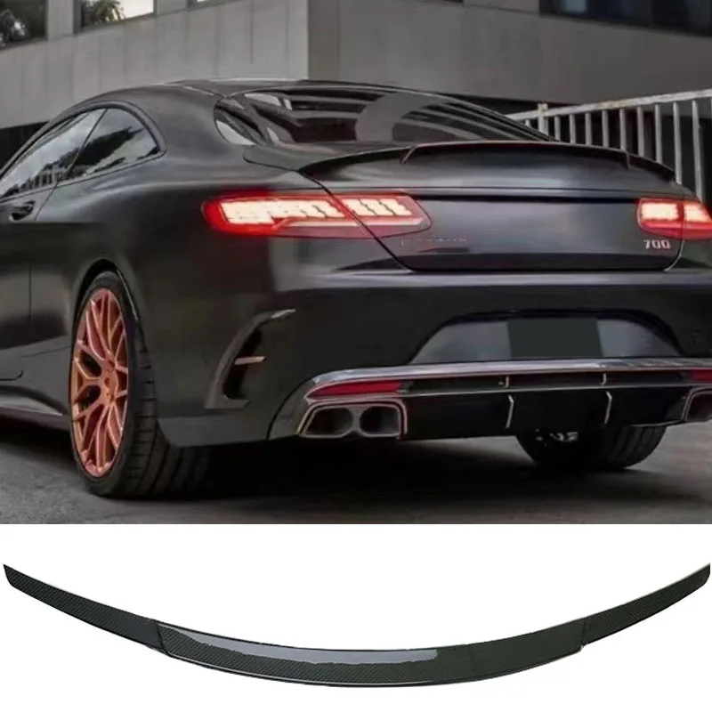

Carbon fibre rear wing rear spoiler for Mercedes-Benz C217 Brabus models between 2014 and 2019.