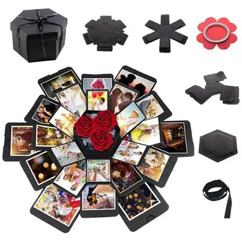 DIY Explosion Photo Album Gift Box DIY Scrapbook Lovely Surprise Explosion Couple Box…