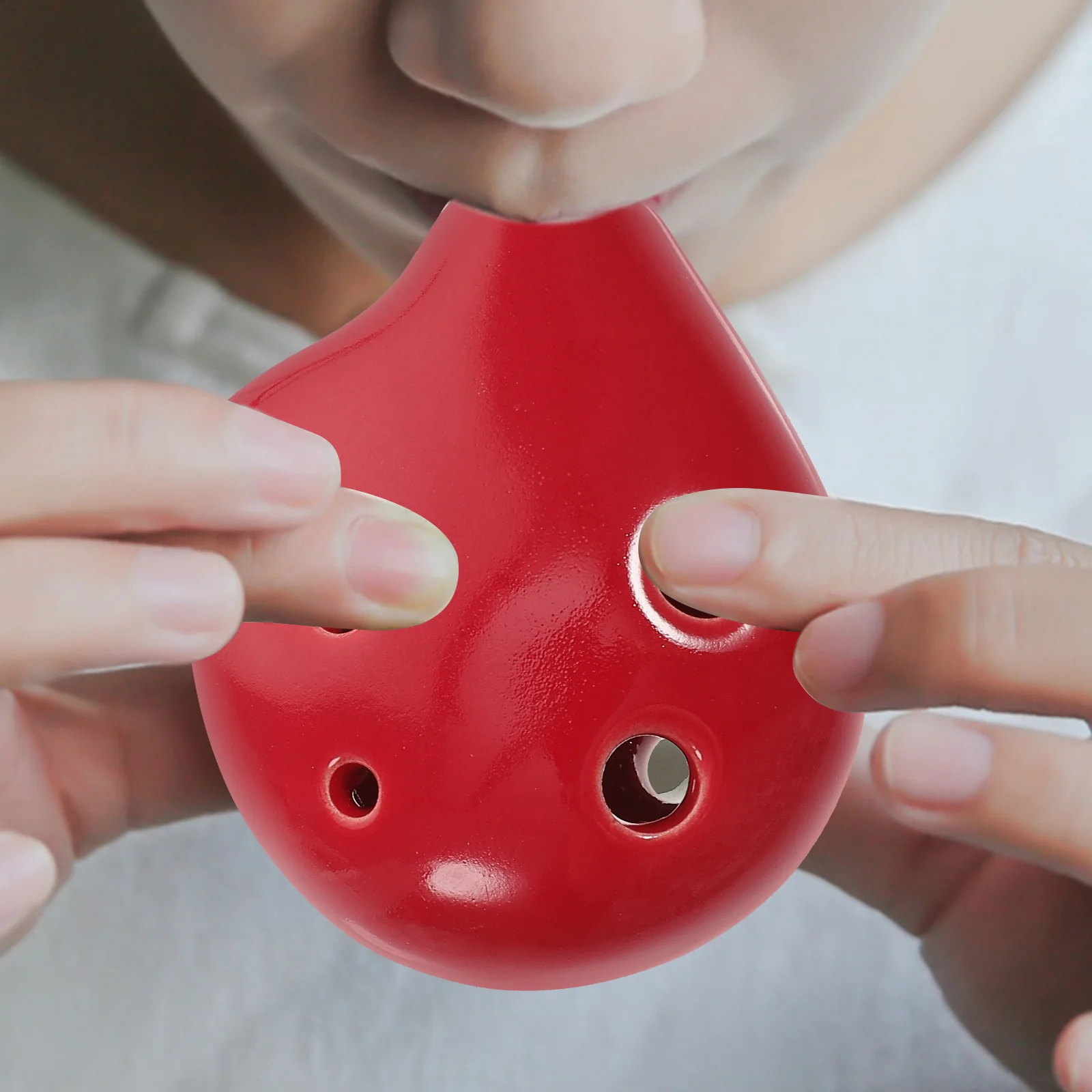 

2Pcs Mini Ocarina 6 Hole Ceramic Alto C Flute Hand Painted Music Instrument for Beginners with Lanyard Gift Idea