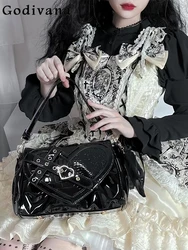 Sweet Lady Lolita Handbags Casual Shoulder Bag PU Leather Crossbody Bags Punk Hot Girl Women's Hand Bag Underarm Bag