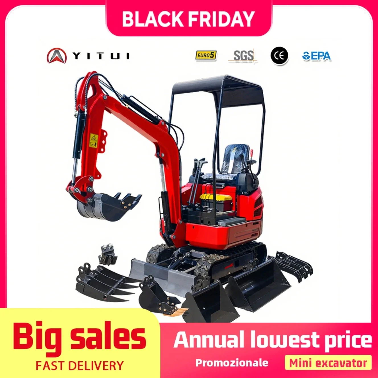 

Limited-Time Special Offer Mini Excavator Ce Epa Euro 5 Multi-Functional 2.0 Ton Kubota Engine Customized Quick Delivery