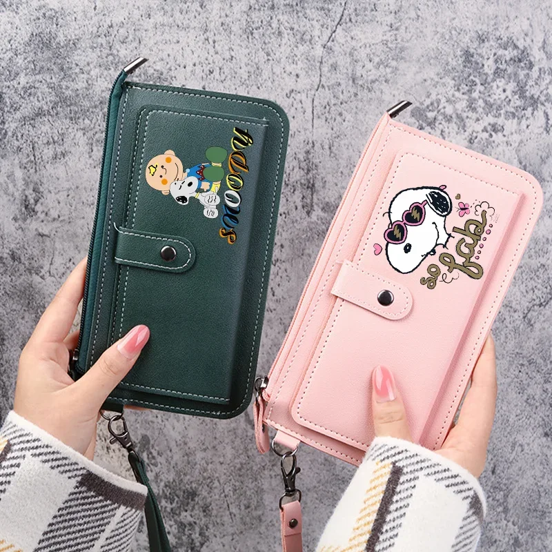 New Snoopys Women Wallets Cute Girls Purses Cartoon Anime Graphic Print Purse Large Capacity Portable Wallet Birthday Party Gift