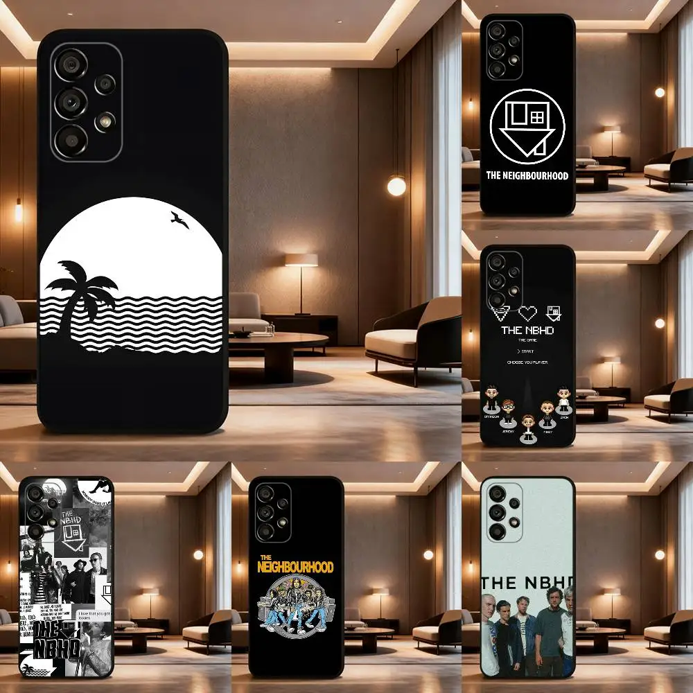 

N-Neighborhood N-NBHD Phone Case For Samsung Galaxy A73,31,32,72,41,53,52,71,22,5G,Note,J7,8,9 Soft Black Cover