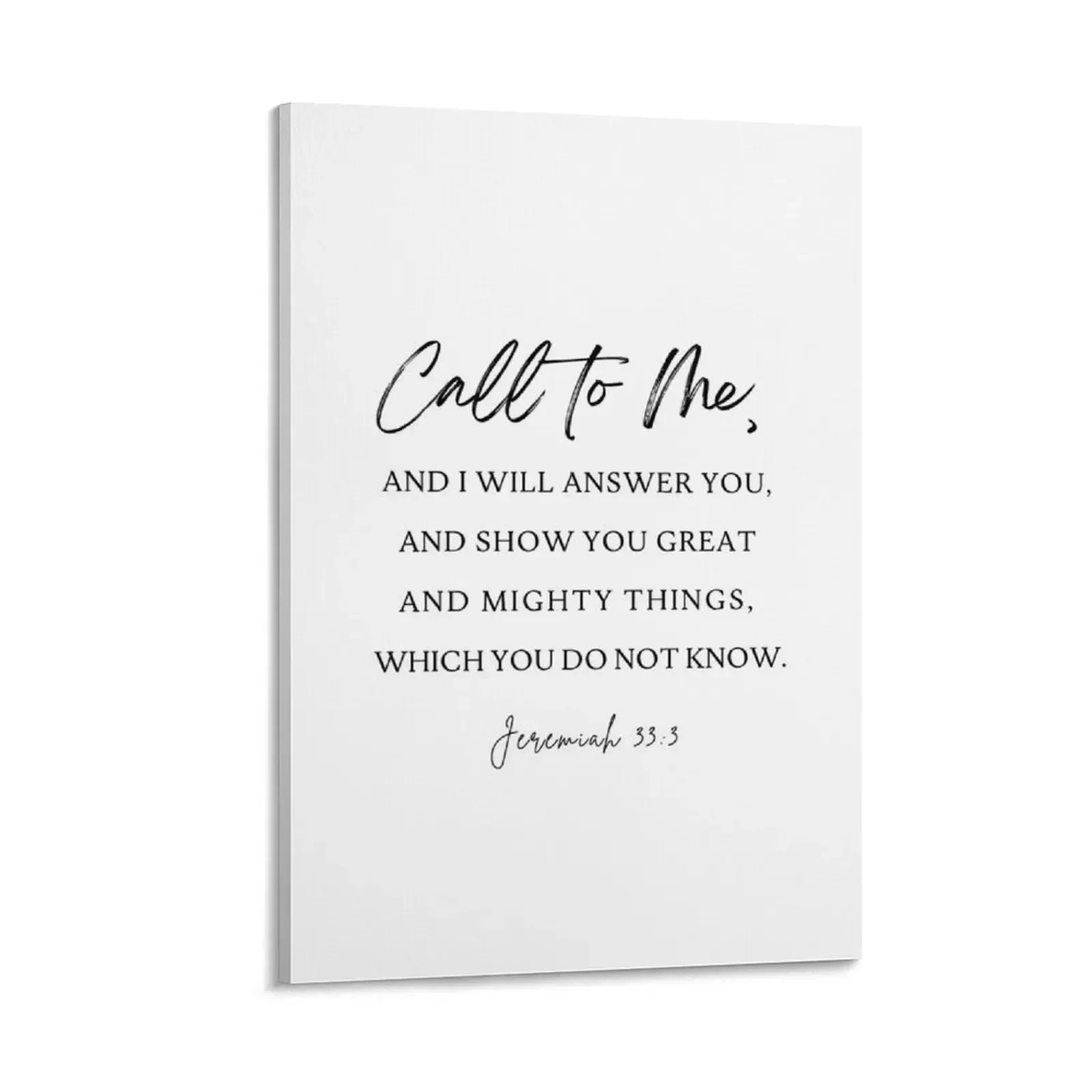 

Jeremiah 33:3 Call to me and I will answer you Canvas Painting bedrooms decorations bedroom decor art mural