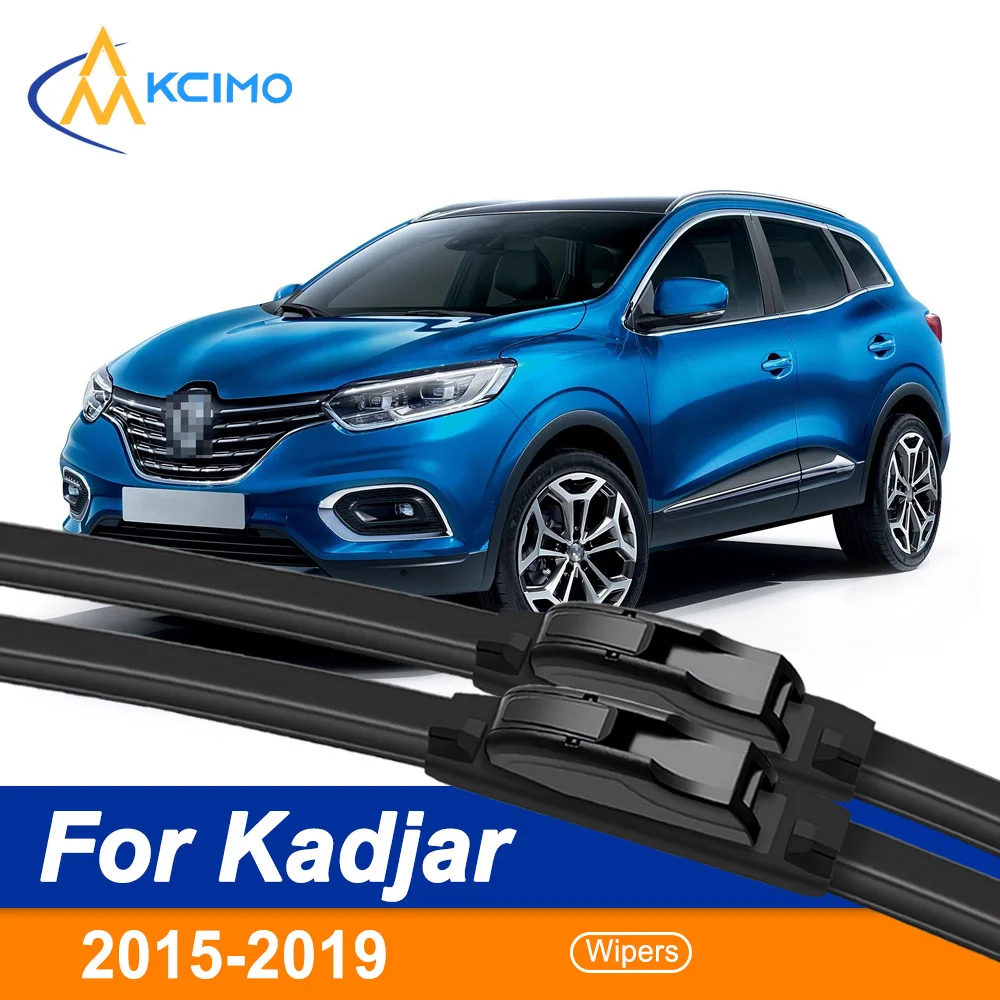 

For Renault Kadjar 2015-2019 Wiper Front Wiper Blades 2pcs HD Quiet Durable Automotive Wiper Windshield Accessories 26''+17''