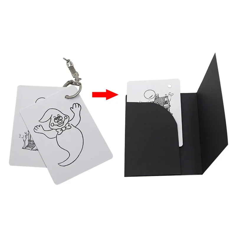 Ghost Escape Magic Tricks Ghost Card Escape From Keychain Close-Up Street Illusions Gimmicks Accessories Funny Props Easy Magic