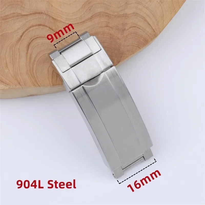 16*9mm Stainless steel Slider lock Watch Clasp For Rolex SUBMARINER GMT Yacht-Master Fine-tuning Pull Button Buckle