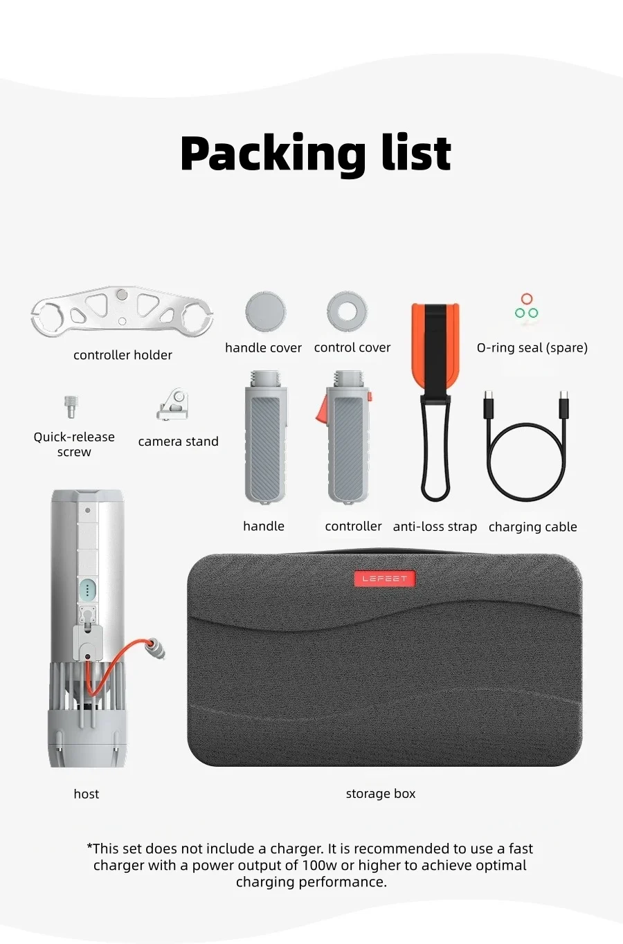 Underwater Thruster P1 Lite 500W High Speed 3-9km/h 21.6V 4600mAh Battery 60min Run Time Lakes Rivers Diving Booster