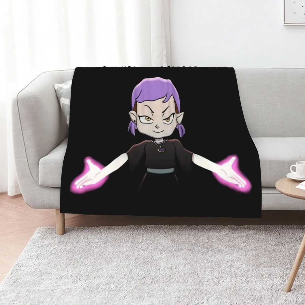 amity blight updated purple hair intro Throw Blanket Thermal Soft Soft Plaid anime Blankets