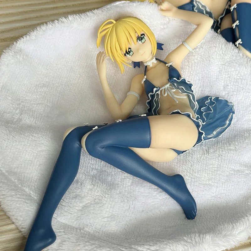 

20 см Fate/Grand Order Sabre синее нижнее белье лежачие аниме фигурки героев ручной работы настольный чехол украшение орнамент подарок