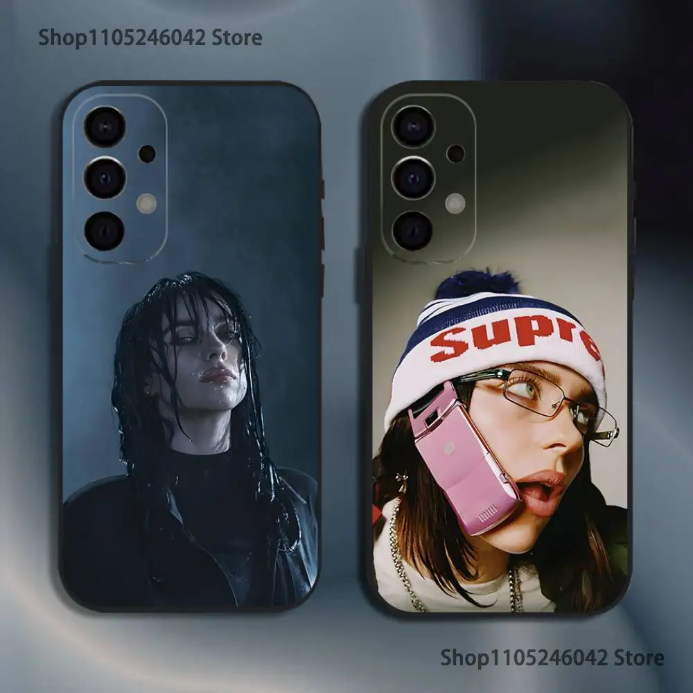 B-Billie L-lovely E-EilishS Phone Case For Samsung S26,S25,S24,S21,S22,S23,S30,Ultra,S20,Plus,Fe,Lite,5G Black Cover