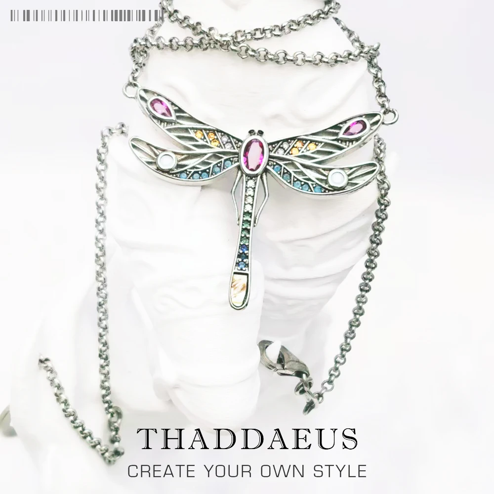 

Ожерелье, игривая стрекоза, новая цепочка, креативные изящные ювелирные изделия, Европа, серебро 925, богемный подарок для женщин