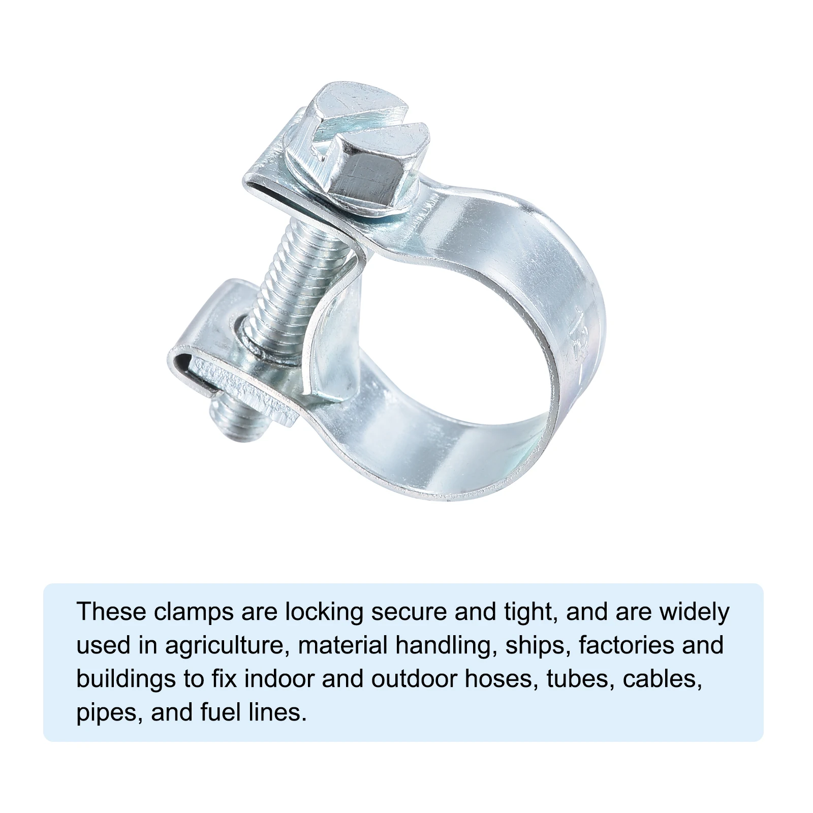 Mini Fuel Injection Hose Clamp Zinc Plated Steel Fuel Line Clamp