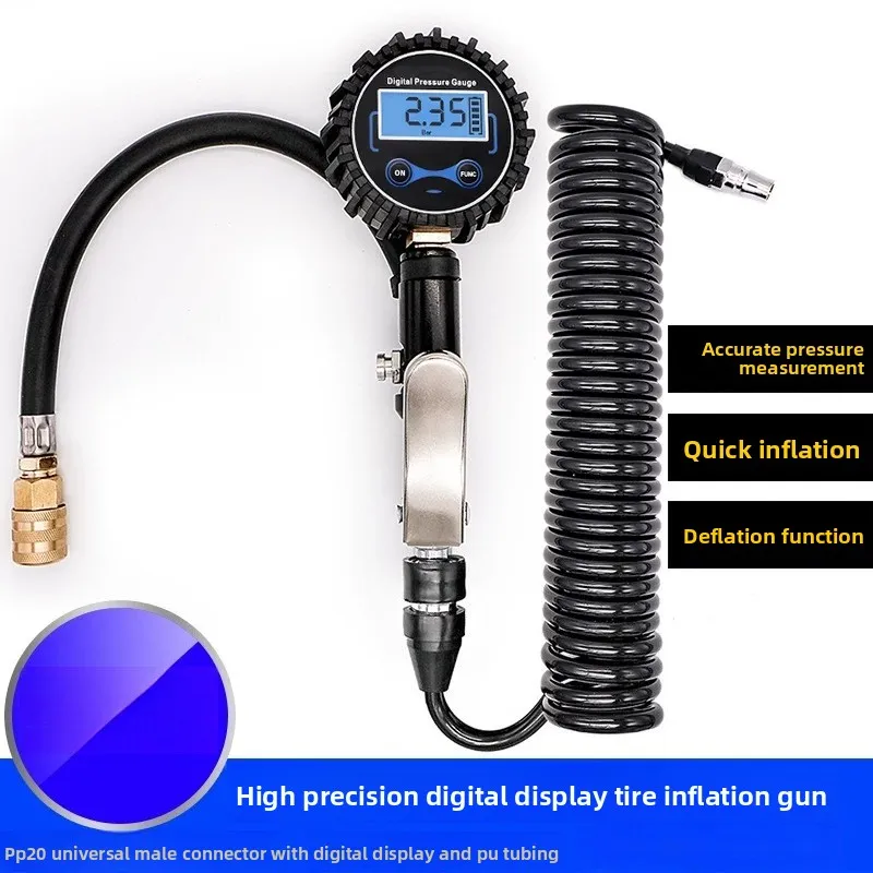 Tire Inflation Meter, Tire Inflation Meter, Digital Pressure Meter, Quick Inflation Clip