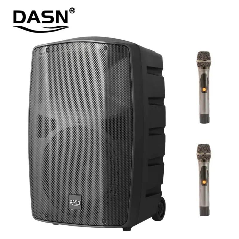 for Dahn DNE10DDM 10 Inch 800W DSP Active Full Range Speaker Battery Amplifier with Microphone Wheel and Tie Rod Professional