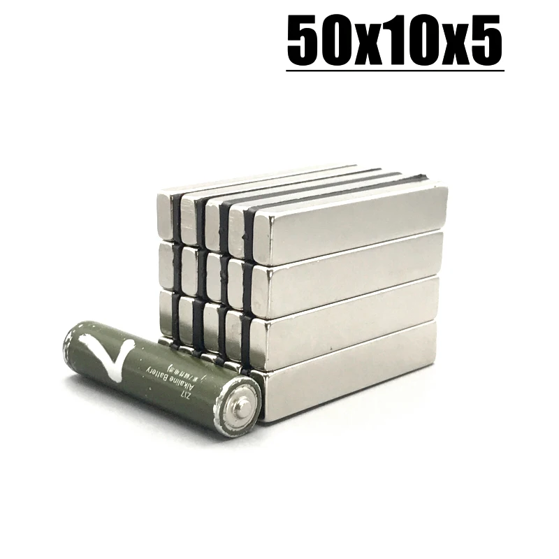 1/2/3/5Pcs Magnet 50x10x5mm N35 NdFeB MAGNET 50*10*5mm Neodymium Magnets 50 x 10 x 5MM Imanes 50*10*5 Hook Tool Accessory