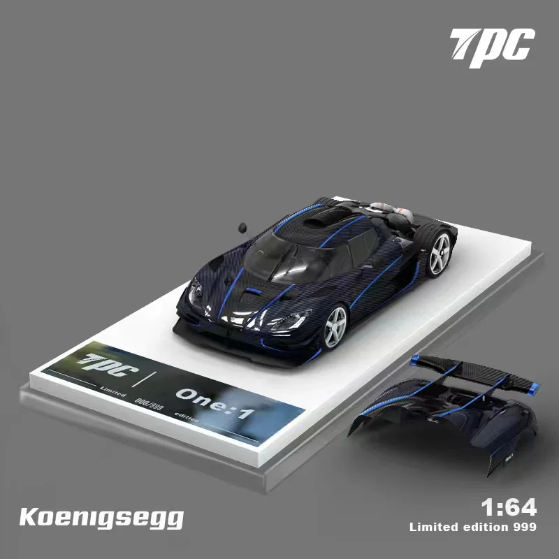 TPC 1/64 Koenigsegg ONE Alloy car models limited Rear cover removable