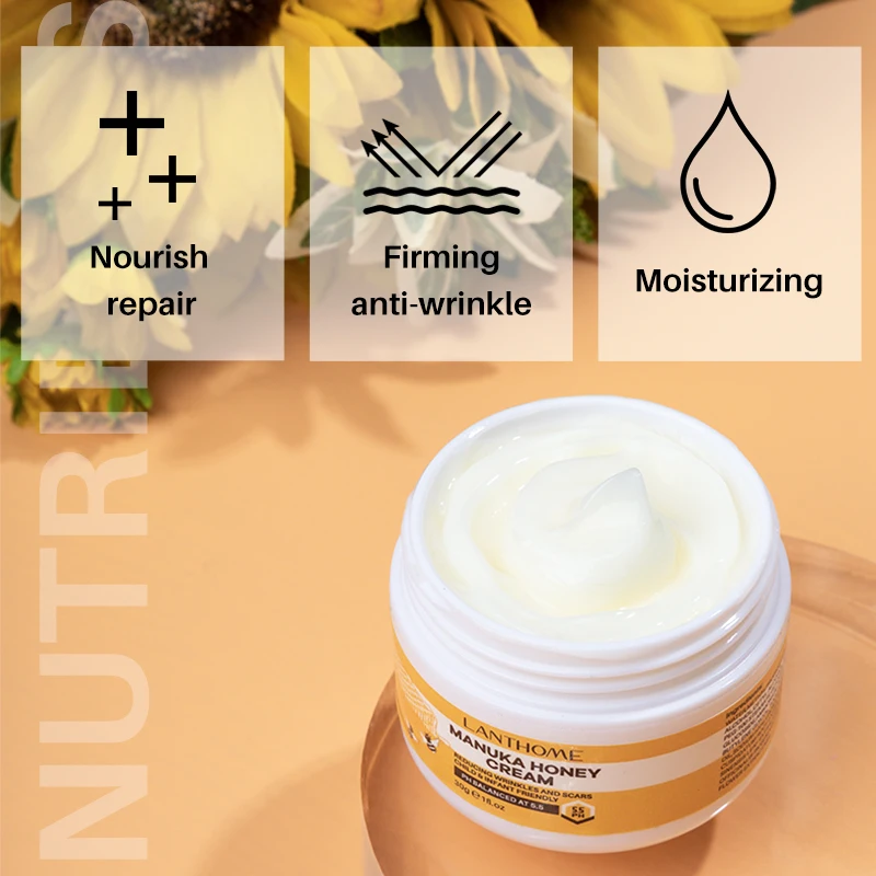 1 Bottle Manuka Honey Cream Acne Acne  Anti-aging Reduces Crow's Feet Moisturizes and Tightens The Skin 30g Anti-wrinkle