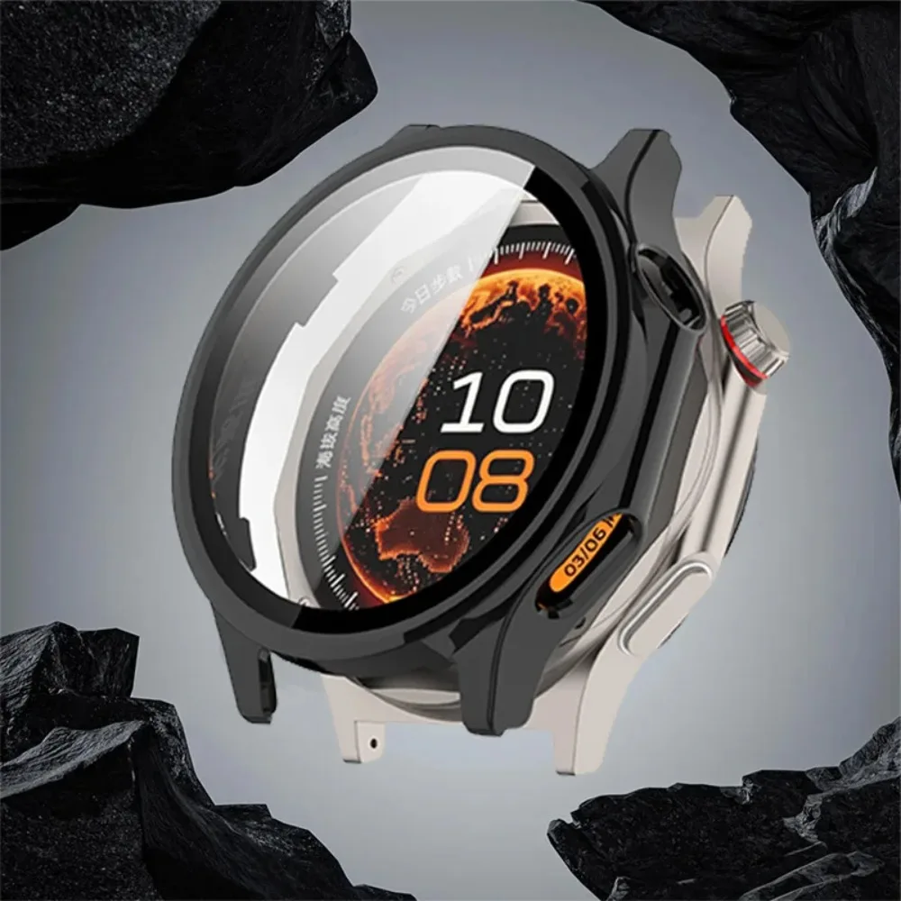 PC Case＋HD Glass for OPPO Watch X3 High Definition Glass Scratch-proof Protective Shell for Oneplus Watch 4 Screen Bumper Shell