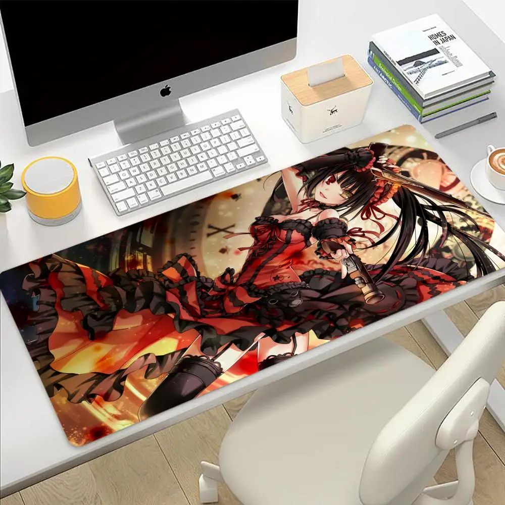 Date A Live PC game mousepad laptop desk pad XXL Tokisaki Kurumi non-slip computer keyboard Accessories mouse mat office carpets