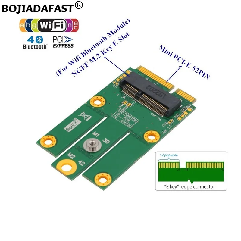 Интерфейс Mini PCI-E MPCIe для M.2 NGFF K ey A + E, слот-адаптер для беспроводной карты Intel ax200 ax210, модуль Wi-Fi BT