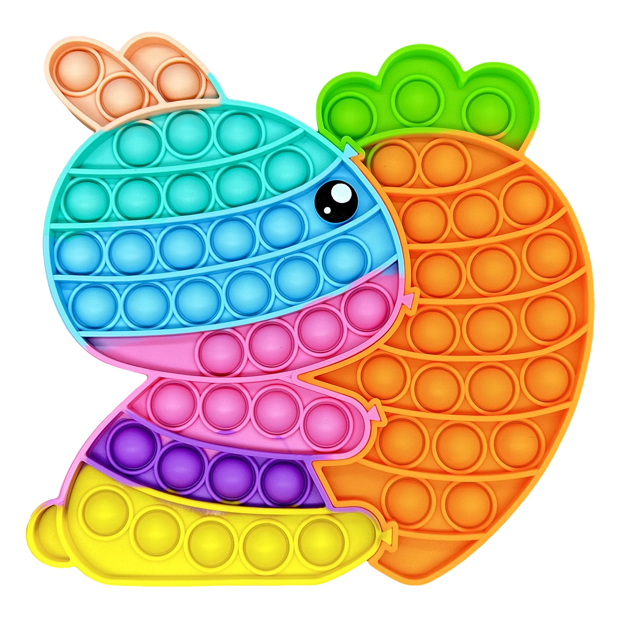 Bunny Carrot Bubble Sensory Fidget Toys, Quick Push Puzzle Block Board Games, Gifts for Easter Birthday Christmas