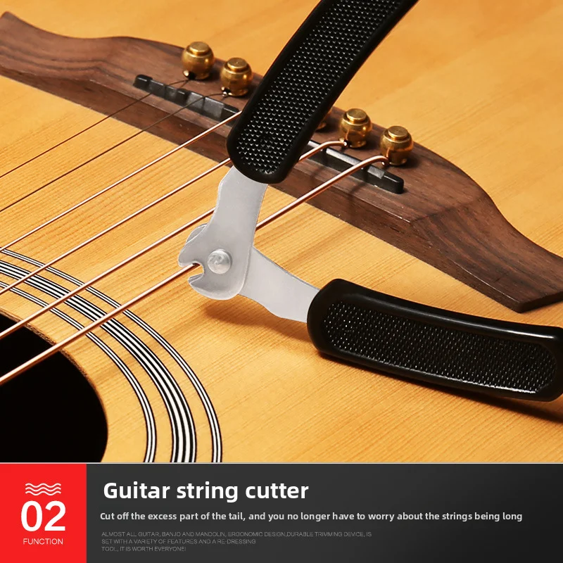 3Combination1Guitar Repair Tools：Tuner，String Cutter，Taper Extractor Guitar Accessories Wire Cutter