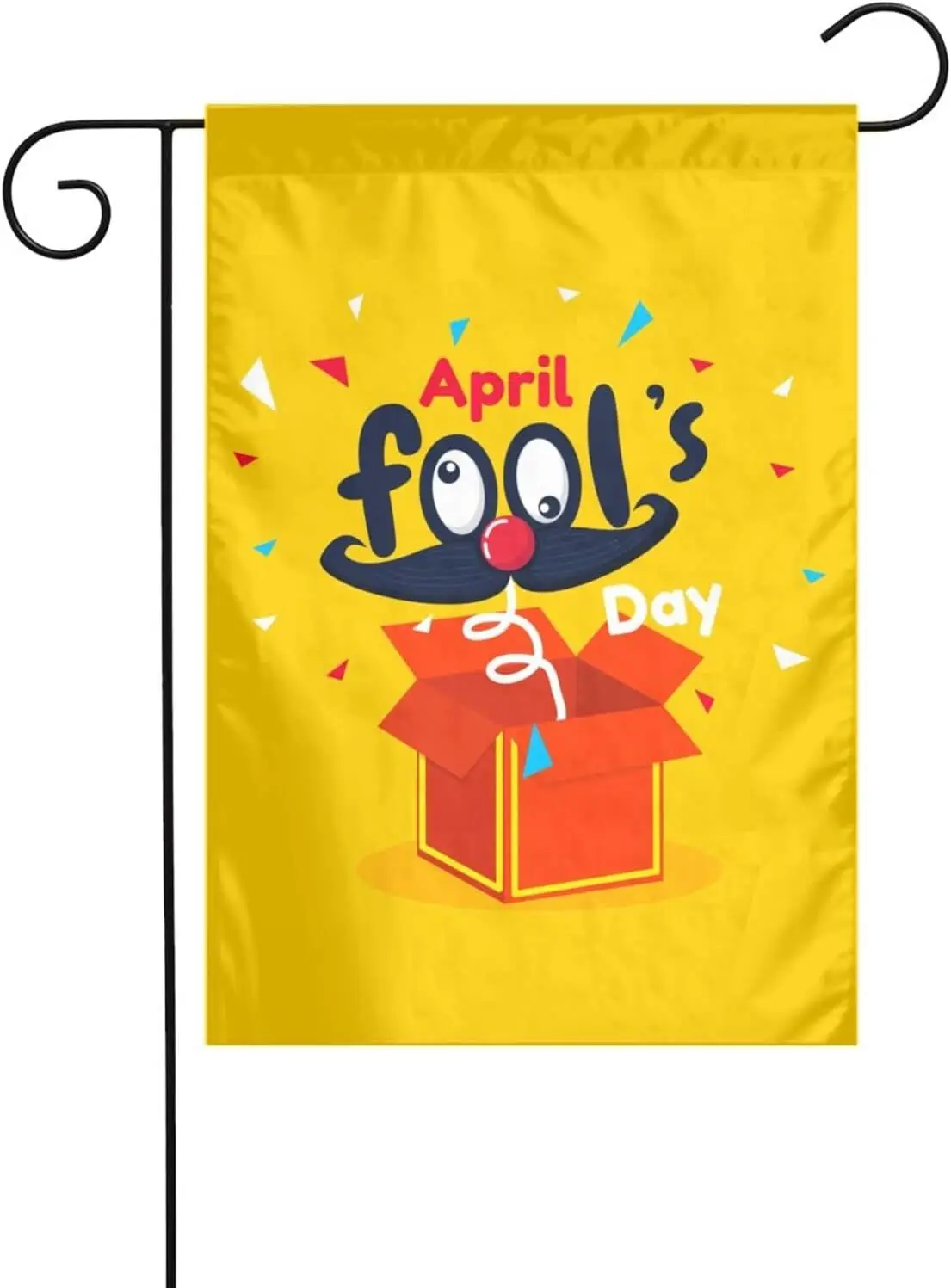 LXWGH Happy April Fools' Day Funny Pattern Flag 12x18in Garden Flags Outdoor Welcome Sign Holiday Party Yard House Decor IIX WZZ