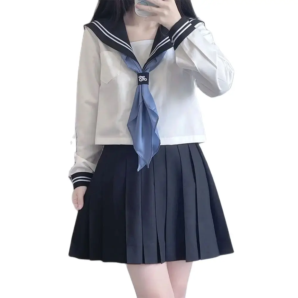 Japan JK Anime Amanai Cosplay Costume Halloween Outfit Sailor Suit Uniform Sweet Kawaii