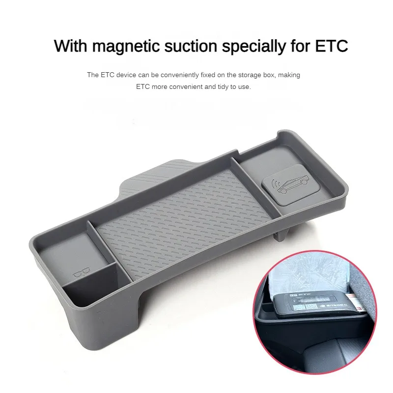 For Tesla Model 3 Highland 2024 Dashboard Storage Tray Silicone Instrument Panel Screen Rear Organizer Tissue Box Center Console